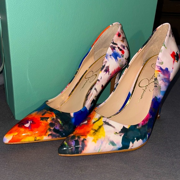 Jessica Simpson Floral Heels - Picture 1 of 2